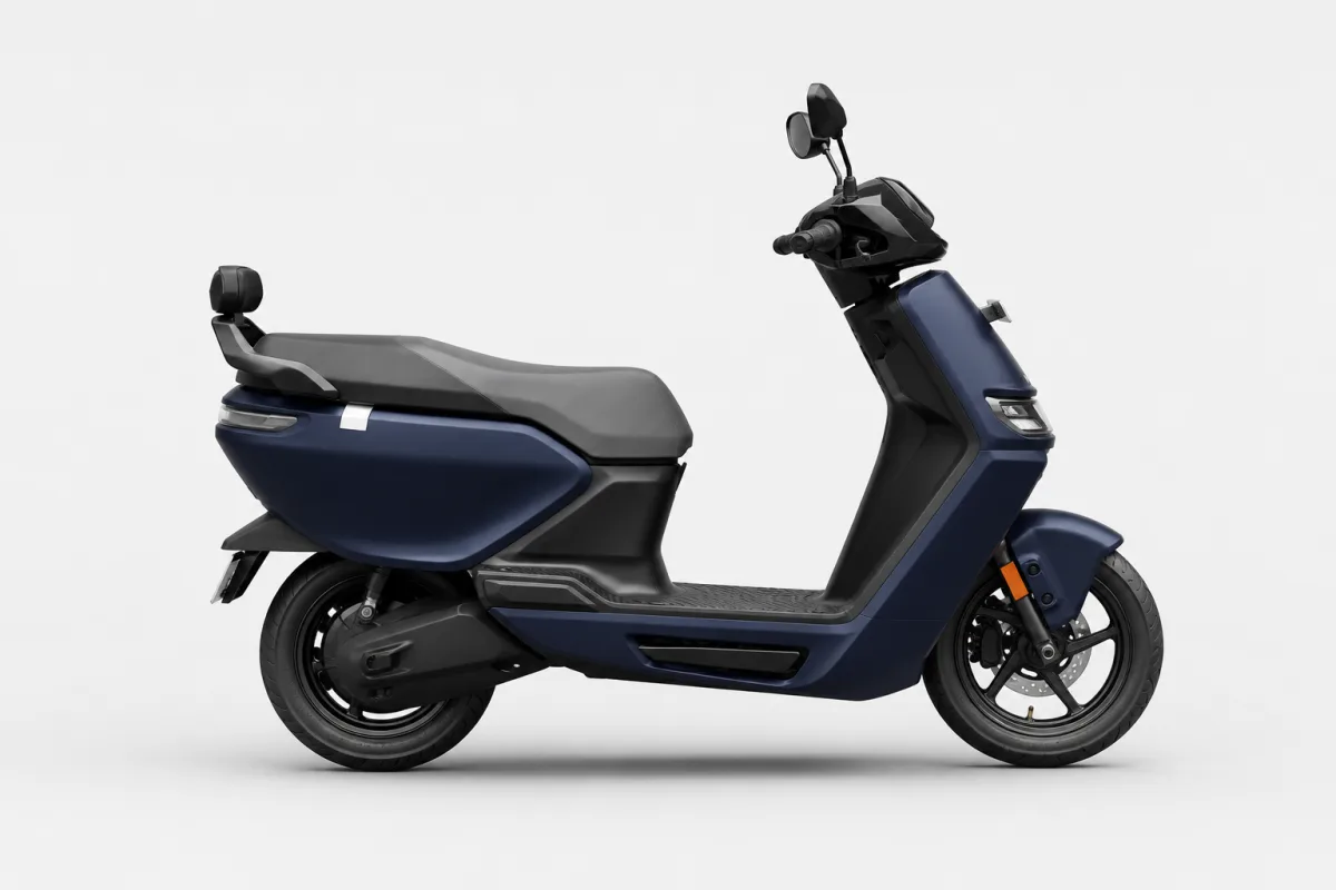AI-generated studio visual of the Ather Rizta electric scooter