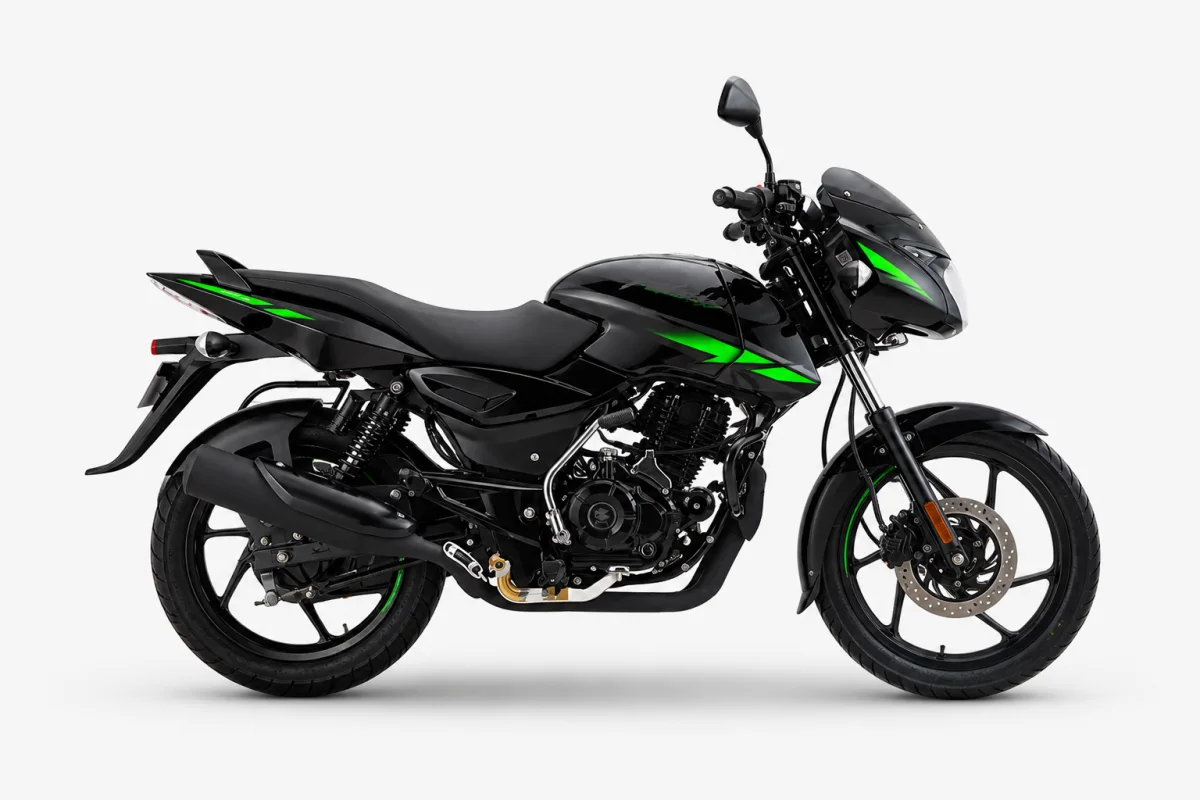 AI-generated studio visual of the Bajaj Pulsar 125 motorcycle