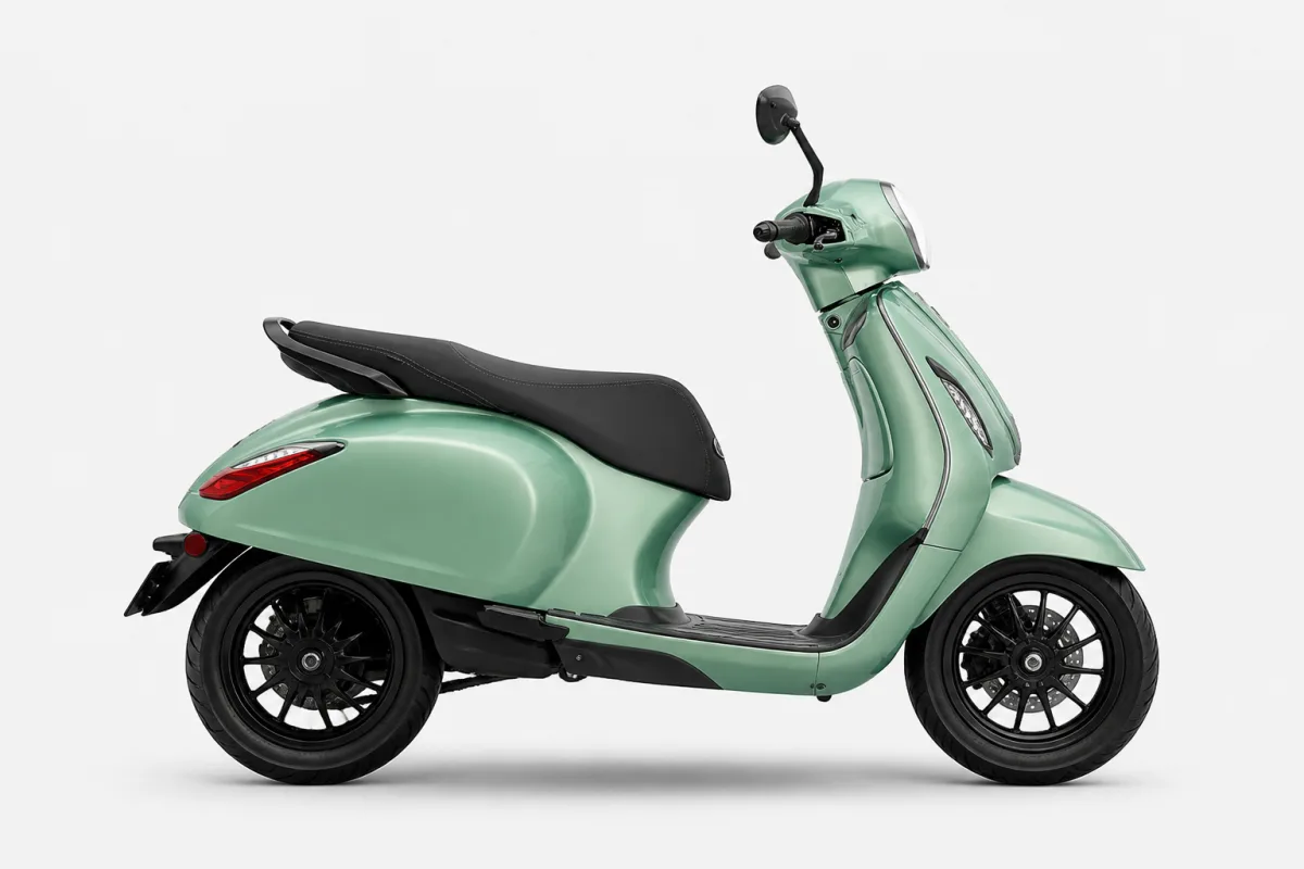 AI-generated studio visual of the Chetak 35 Series electric scooter