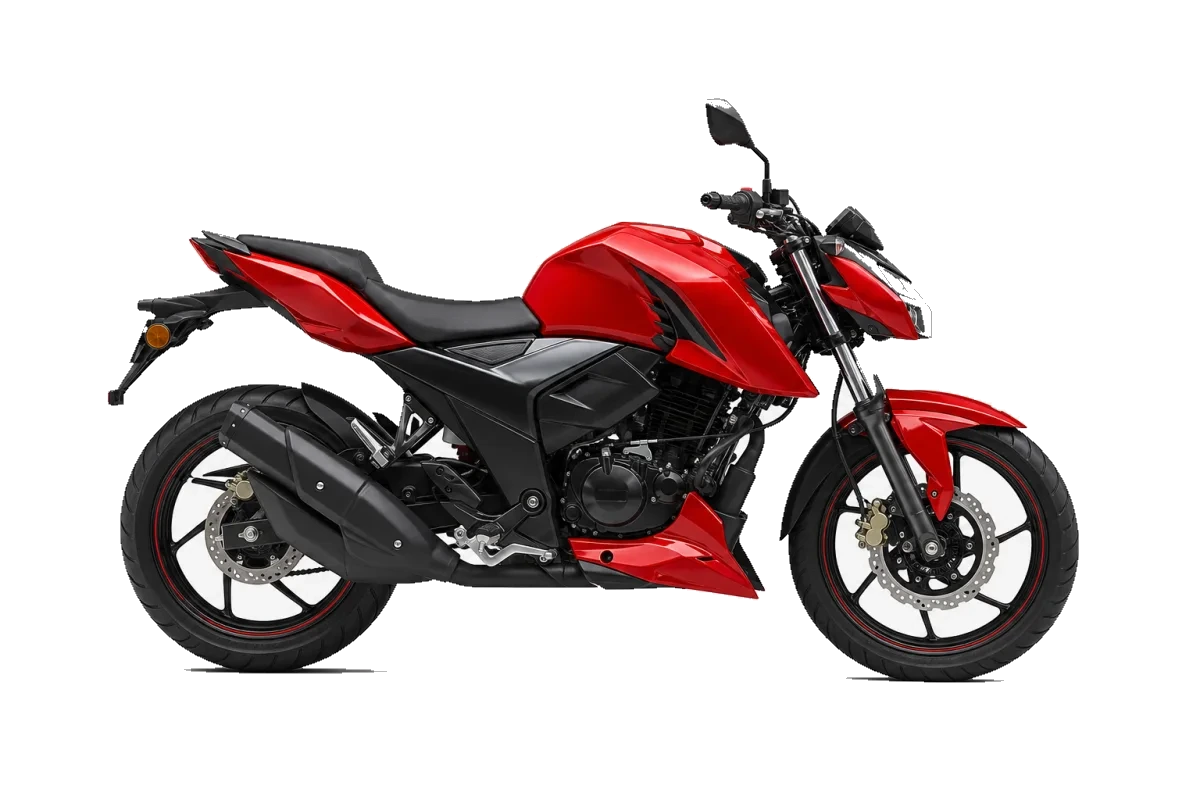 AI-generated studio visual of the TVS Apache RTR 160 4V motorcycle