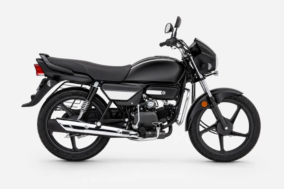AI-generated studio visual of the Hero Splendor+ motorcycle