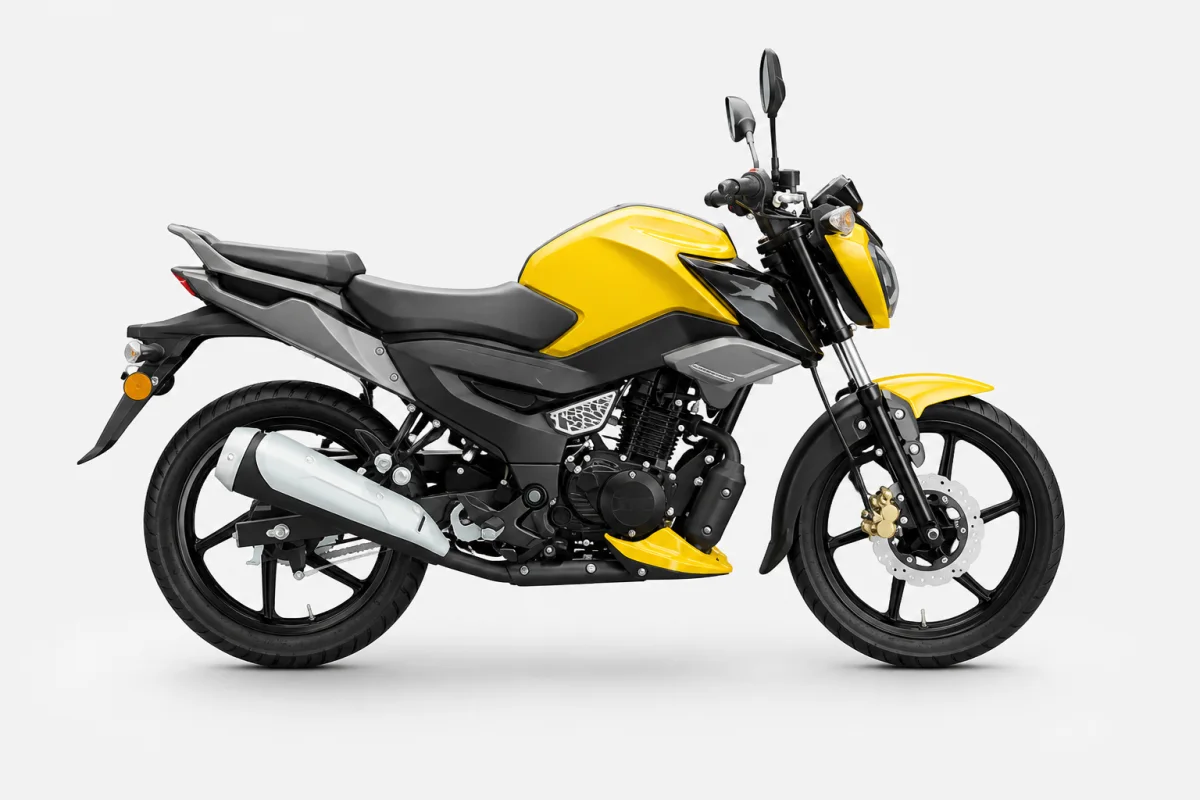 AI-generated studio visual of the TVS Raider motorcycle